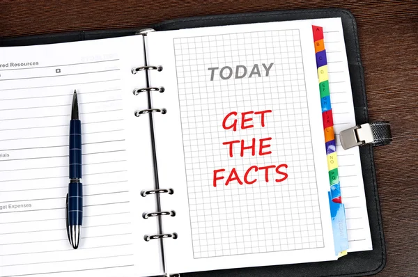 Get the facts message — Stock Photo, Image