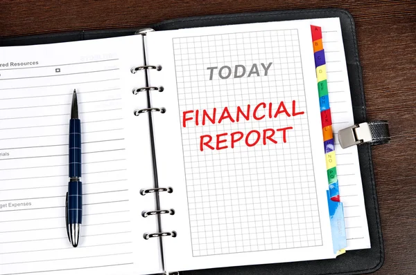 Financial report message — Stock Photo, Image