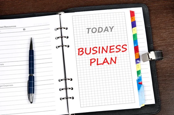 Business plan meddelande — Stockfoto