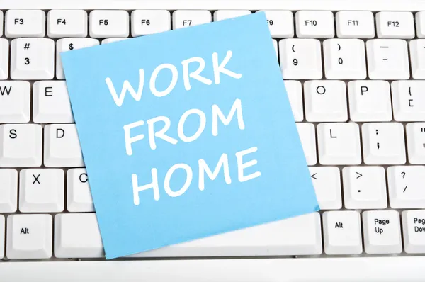 Work from home message — Stock Photo, Image