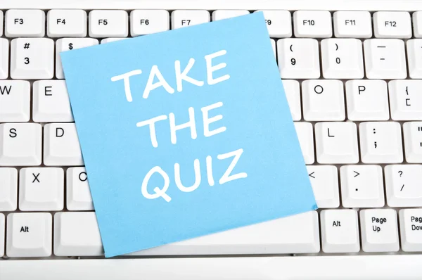 Take the quiz message — Stock Photo, Image