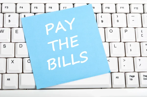 Pay the bills message — Stock Photo, Image