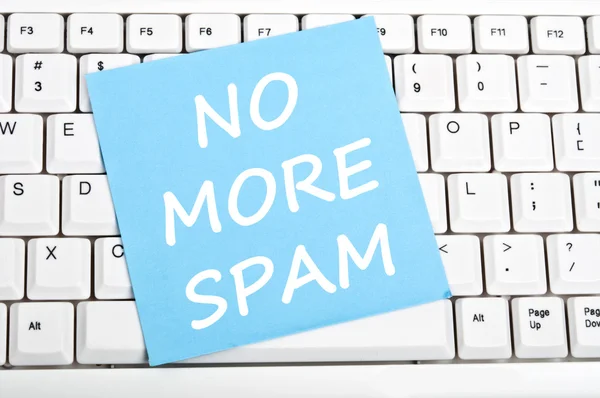 Não há mais mensagem de spam — Fotografia de Stock