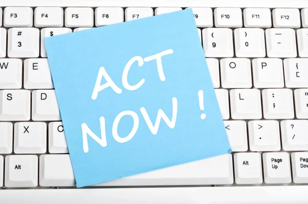 Act now message — Stock Photo, Image
