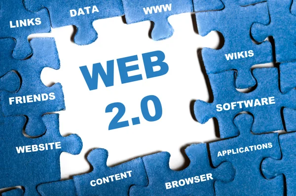 Web 2.0 puzzel — Stockfoto
