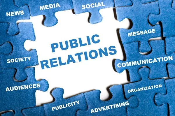 Public relations puzzle — Stock Photo, Image