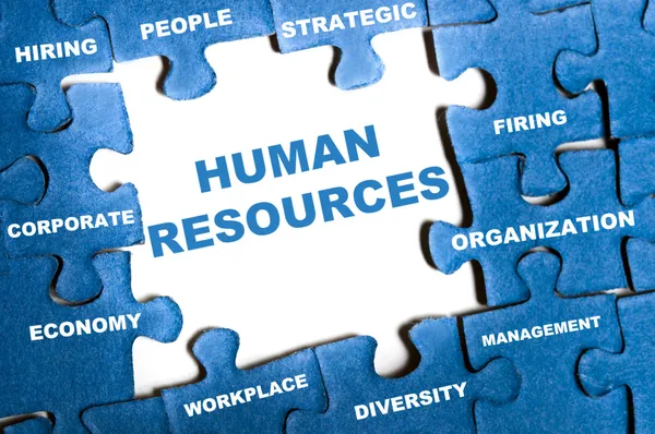 Puzzle de recursos humanos — Foto de Stock