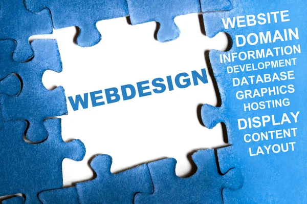 Webdesign puzzle — Stock Photo, Image