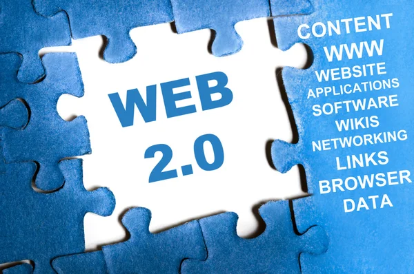 Puzzle Web 2.0 — Stockfoto