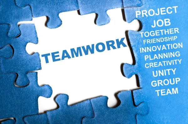 Teamwork puzzle — Stock Photo, Image