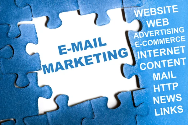 E-mail marketing puzzle — Stock Fotó
