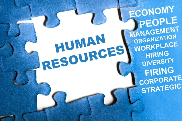 Emberi erőforrások puzzle — Stock Fotó