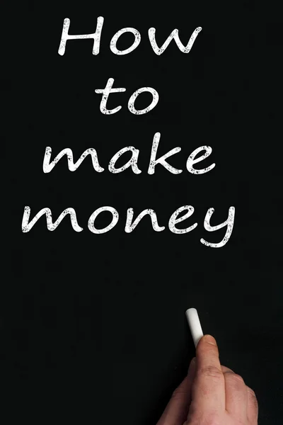 Como fazer dinheiro na placa preta — Fotografia de Stock
