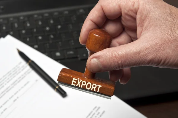 Carimbo de exportação — Fotografia de Stock