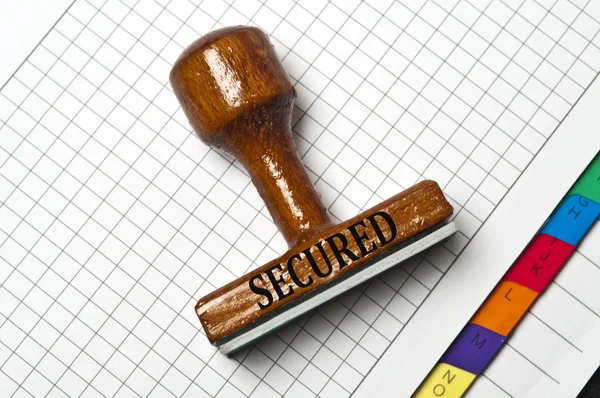 Secured stamp — Stock Photo, Image