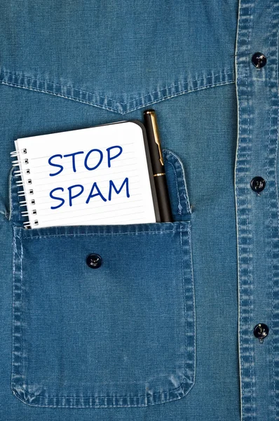 Detener mensaje spam — Foto de Stock