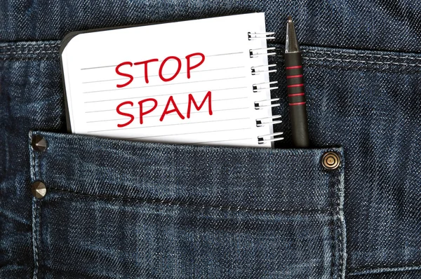 Остановить спам — стоковое фото