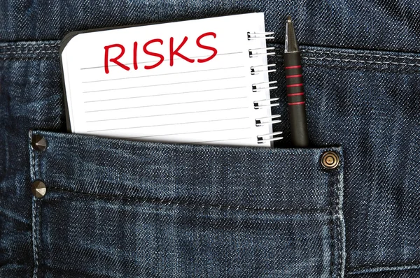 Risico's bericht — Stockfoto