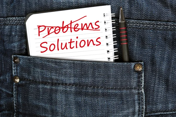 Problems and solution message — Stock Photo, Image