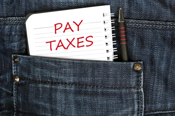 Mensagem relativa aos impostos salariais — Fotografia de Stock