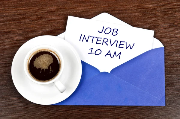 Mensagem de entrevista de emprego — Fotografia de Stock
