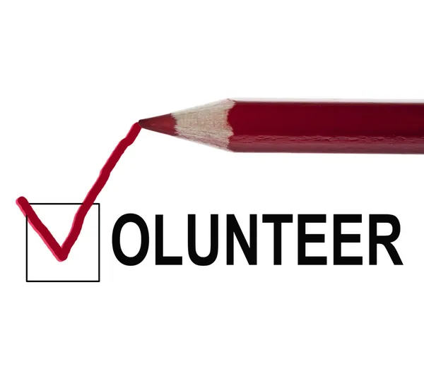 Mensagem de voluntariado — Fotografia de Stock