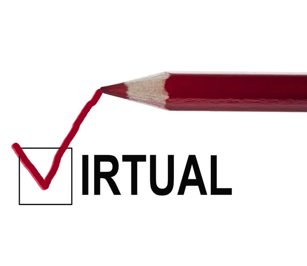 Mensaje virtual — Foto de Stock