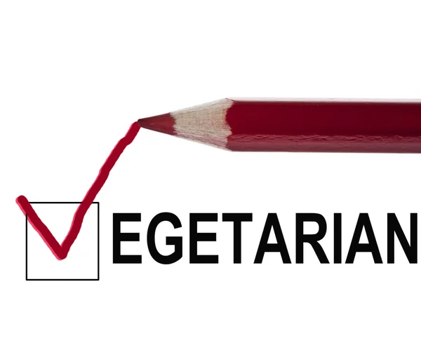 Vegetariánské zpráva — Stock fotografie