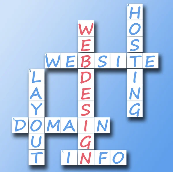 Webdesign on crossword — Stock Photo, Image