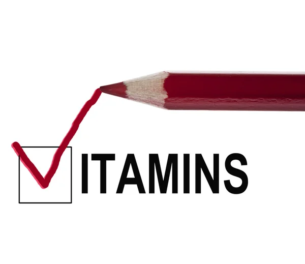 Messaggio sulle vitamine — Foto Stock