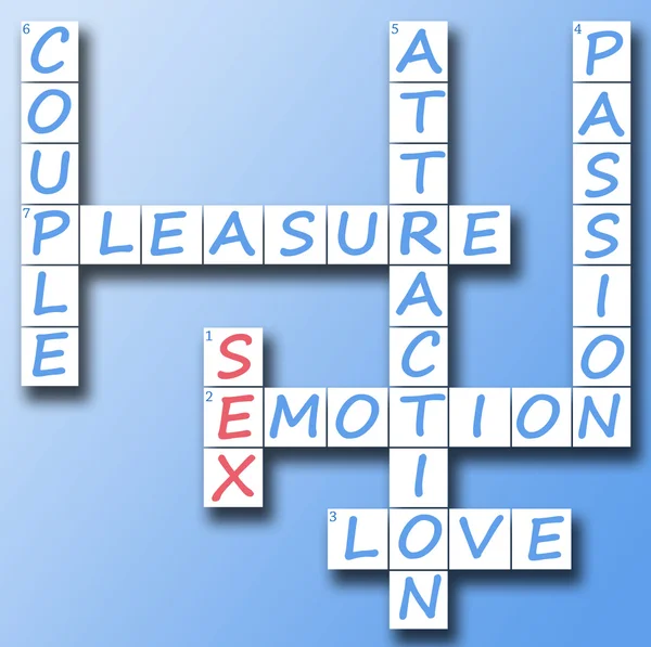 Sex on crossword — Stock Photo, Image