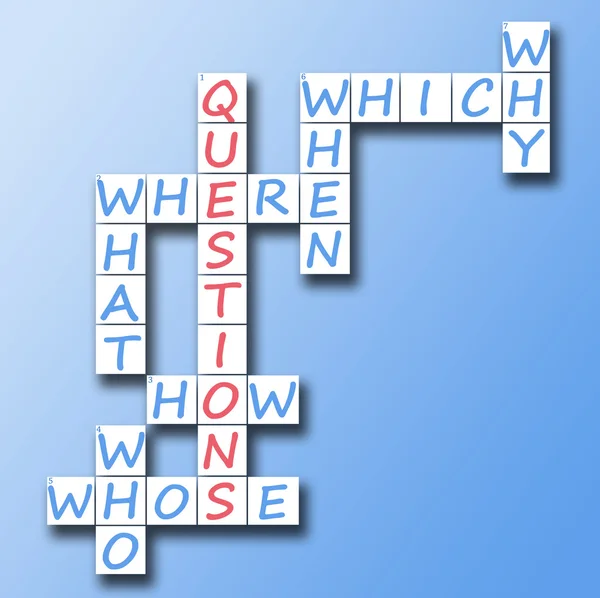 Question on crossword — Stock Photo, Image