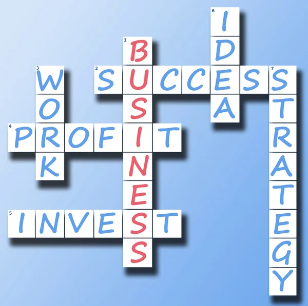 Business on crossword — Stock Photo, Image