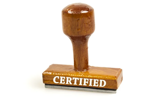Carimbo certificado — Fotografia de Stock