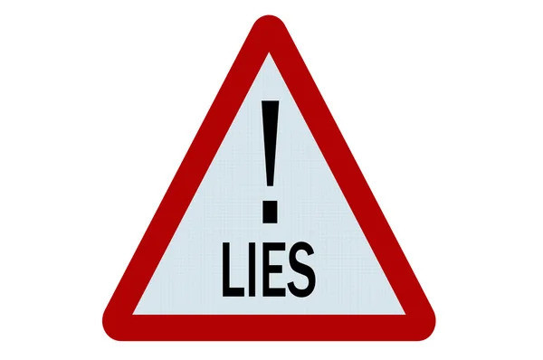 Sinal de mentiras — Fotografia de Stock