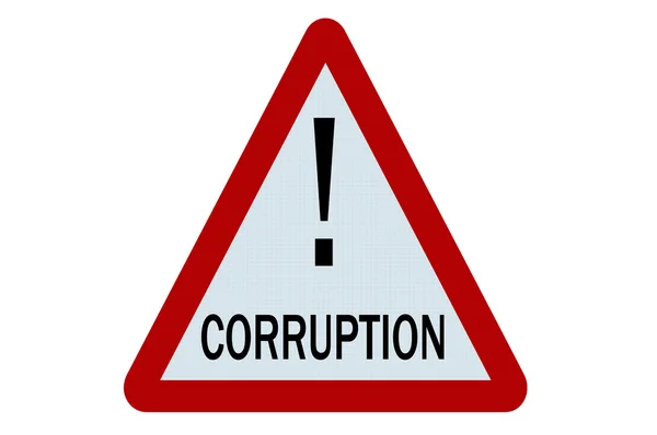 Sinal de corrupção — Fotografia de Stock