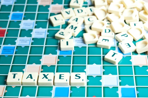Taxes word — Stock Photo, Image