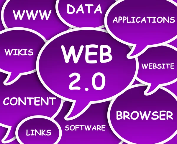 Web 2.0 σύννεφο — Φωτογραφία Αρχείου