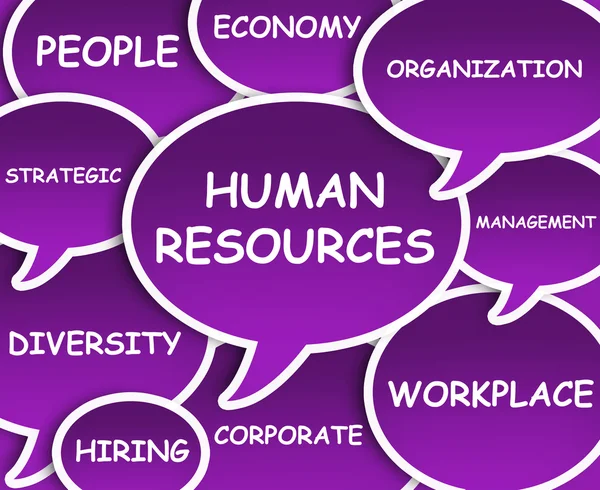 Nuvem de recursos humanos — Fotografia de Stock