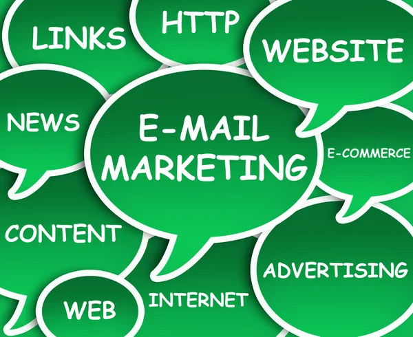 Nube de marketing de correo electrónico —  Fotos de Stock