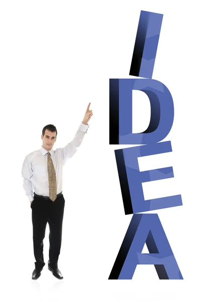 Idea word and business man — Stock Photo, Image