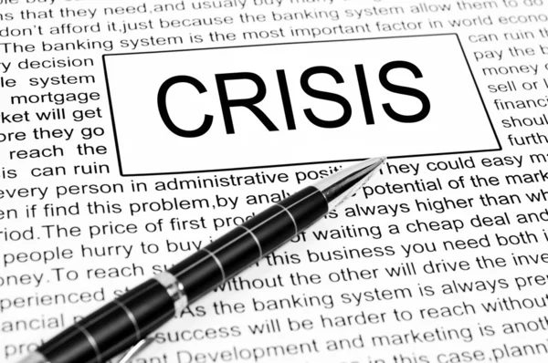 Crisis woord — Stockfoto