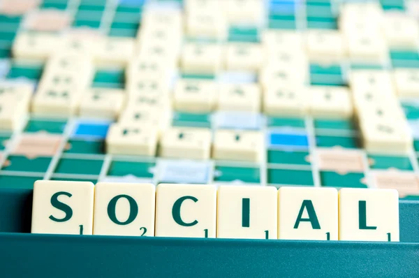 Palavra social — Fotografia de Stock