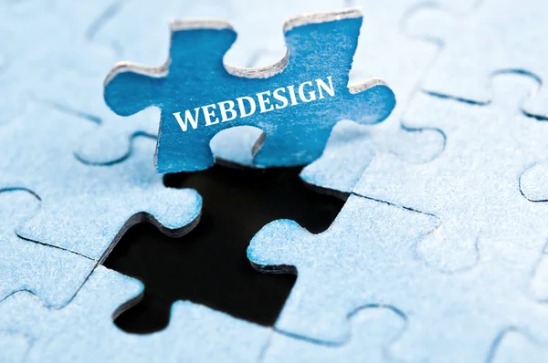 Webdesign pussel — Stockfoto