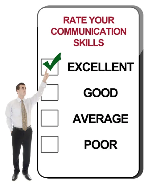 Califica tus habilidades de comunicación — Foto de Stock