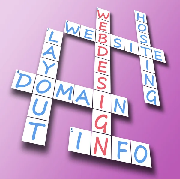 Webdesign on crossword — Stock Photo, Image