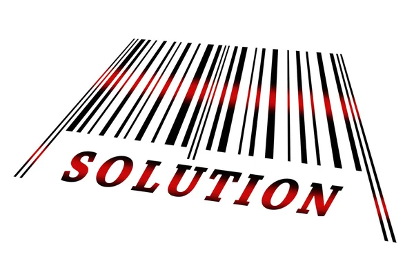 Solution on barcode — Stock Photo, Image