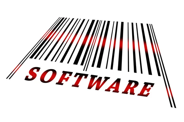 Software on barcode — Stock Photo, Image