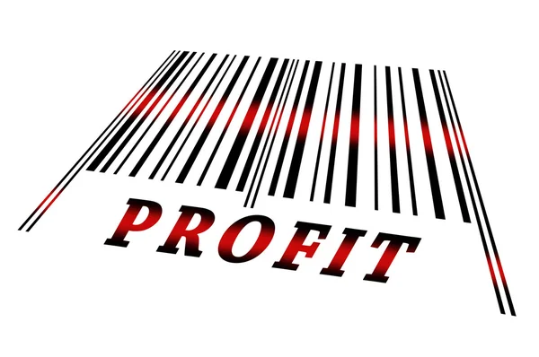 Profit on barcode — Stock Photo, Image