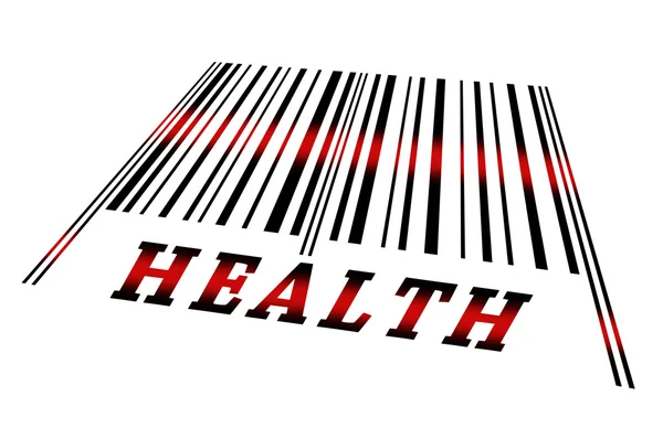 Gesundheit auf Barcode — Stockfoto
